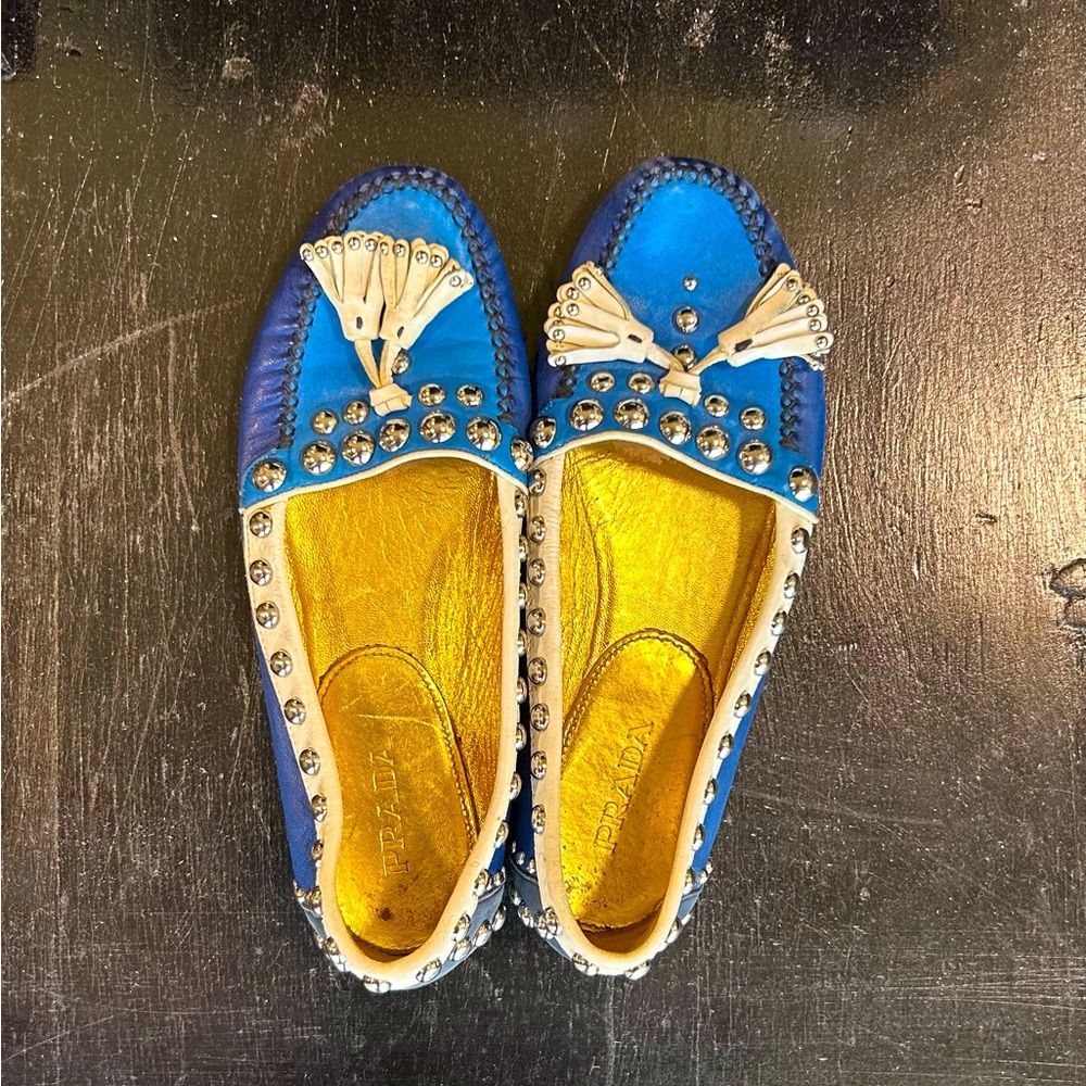 Studded Prada loafers